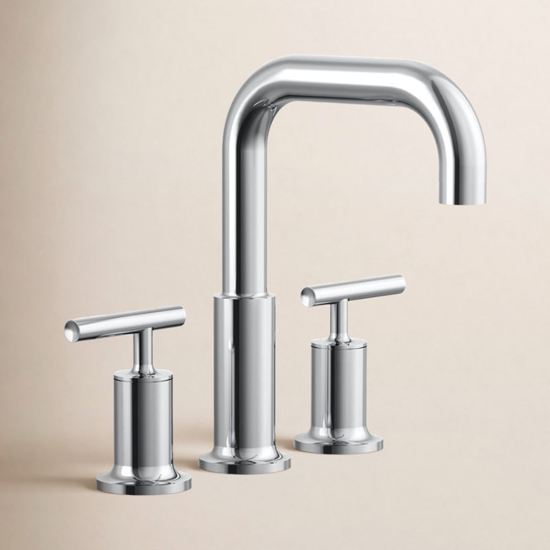Purist for Two Deck-Mount Bath Faucet Trim for High-Flow Valve with Lever Handles, Valve Not Included, Polished Chrome