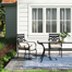 Aletse Patio Dining Armchair with Thick Seat Cushions & Lumbar Support Pillows 
