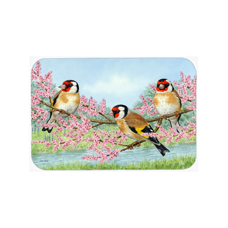 Planche à découper en verre trésors caroline European Goldfinch