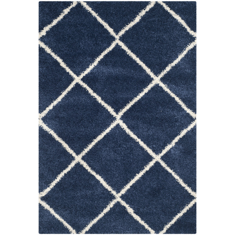 Rizco Shag Performance Geometric Rug, Rectangle 3' x 5'