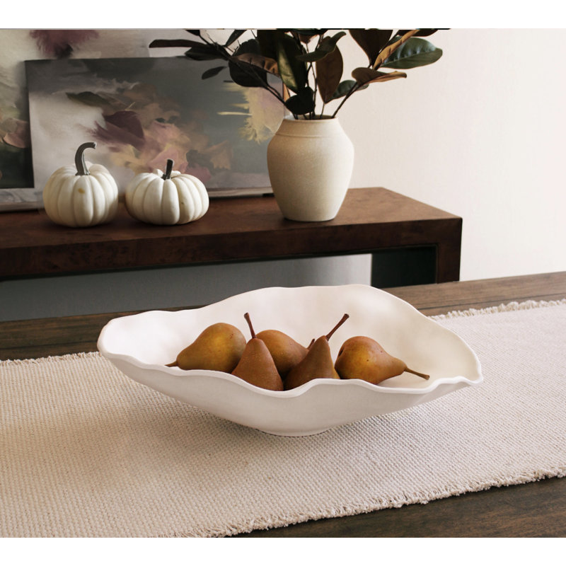 Grand bol ovale Vida Nube (blanc)
