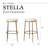 Maven Lane Stella Stool with Fabric Upholstery-108989928-108989931