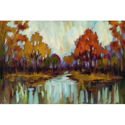Aquarelle d'automne mauve - peinture sur toile tendue