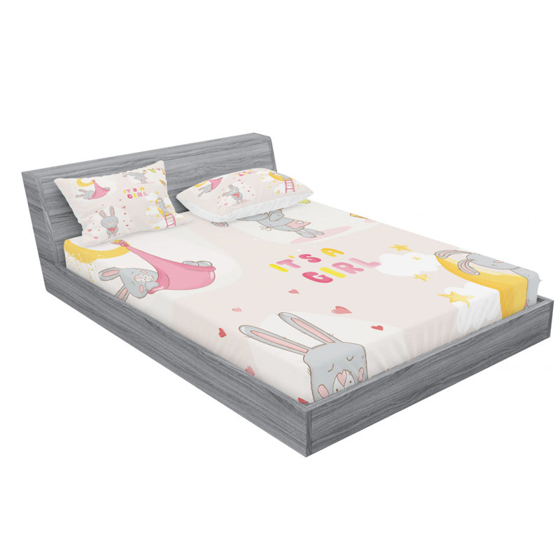 Microfiber Sheet Set, Queen Sheet Set with Fitted Sheet