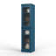 Garde-manger Jaylena 100% bois massif 16,5 po avec portes en verre givré et tablettes réglables-697446235