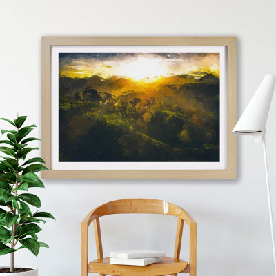 Sunlight Over The Countryside - Framed Print