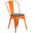 Kewaunee Metal Stackable Chair with Wood Seat-1921678925