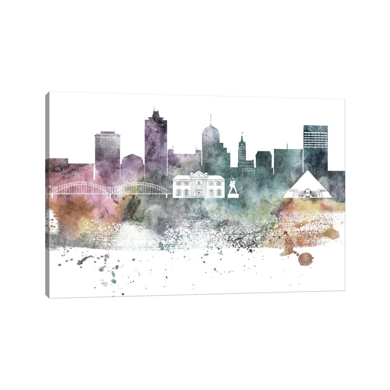 Horizon pastel de Memphis, H 8 po x l 12 po x P 0,75 po