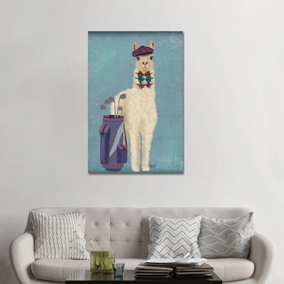" Llama Golfing " by Fab Funky