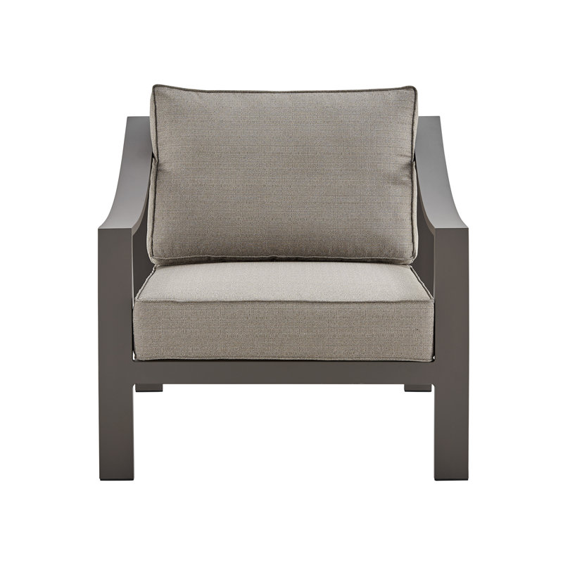 Chaise d'extérieur en aluminium Lamario, Brun