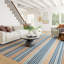 Tyne Coastal Striped Machine Washable Rug-825384729