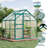 Silver 6x6 Ft Polycarbonate Greenhouse with Durable Aluminum Frame, Sliding Door and Adjustable Roof Vent for Backyard Gardens-124954133