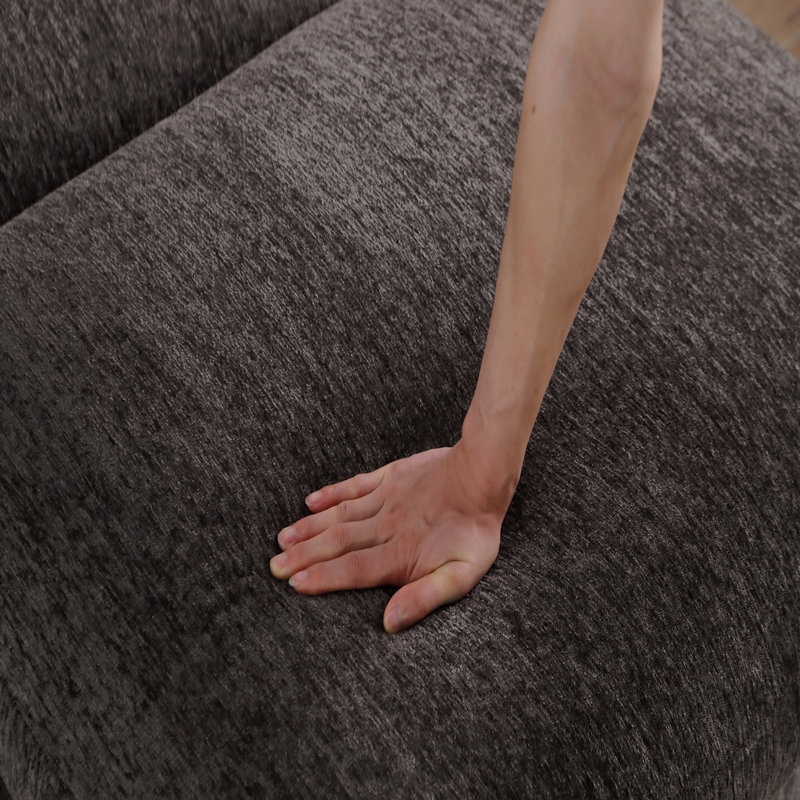 Modern - Luxe Modular Sectional Sofa With Built - In Console & Reclining Elements, Dark Brown Velvet