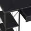 Bureau noir avec tablettes ouvertes et huche-489722172