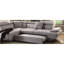 Canapé modulaire en tissu gris