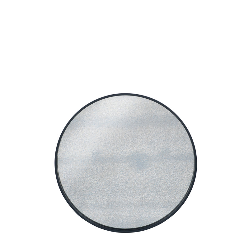 Karlie Wood Flat Wall Mirror, Matt Black/Foxed Glass