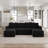 Rafael 4-Seater Modular Sofa Couch Upholstered Storage Sectional Sofa-340759057