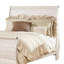 Grand lit-bateau Isla, fausses planches, décor en métal sculpté, bois blanchi-118778073