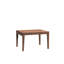 Table extensible avec finition noyer et détails - Hauteur 78,4 cm (30,89 po), hauteur de l'emballage 17,8 cm (7 po)