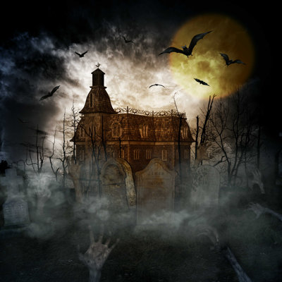 «Castle and Graveyards», impression sur toile tendue