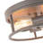 2-light Vintage Brushed Metal Flush Mount