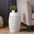 12" Accent Side End Table, Cylindrical, Industrial Style, For Living Room, Indoor/Outdoor, White | Gift Idea-166030479