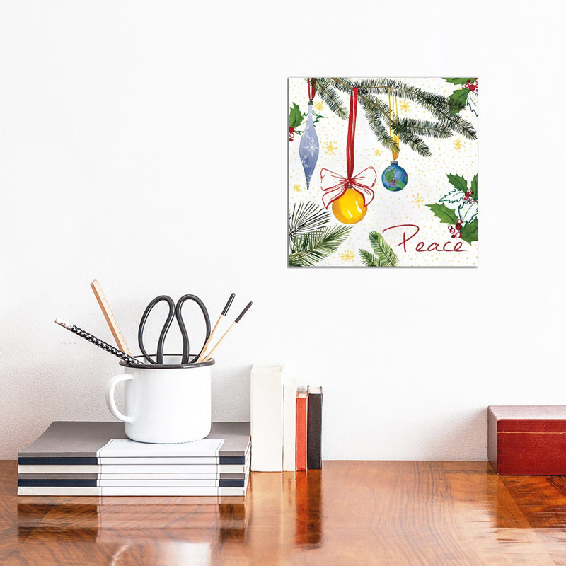 Watercolor Christmas III by Harriet Sussman - Wrapped Canvas Gallery-Wrapped Canvas Giclée, 30.48cm H x 30.48cm W