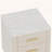 Upholstered Wooden Nightstand with 3 Drawers,Metal Legs & Handles,Marbling Stickers Worktop-1514656164