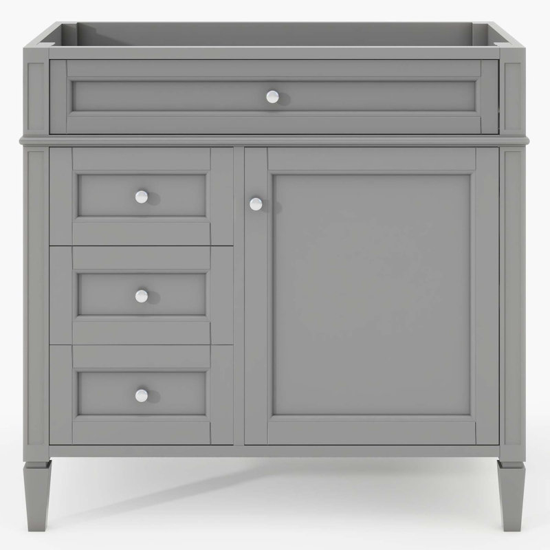 Base de meuble-lavabo simple 35 po seulement, Gris