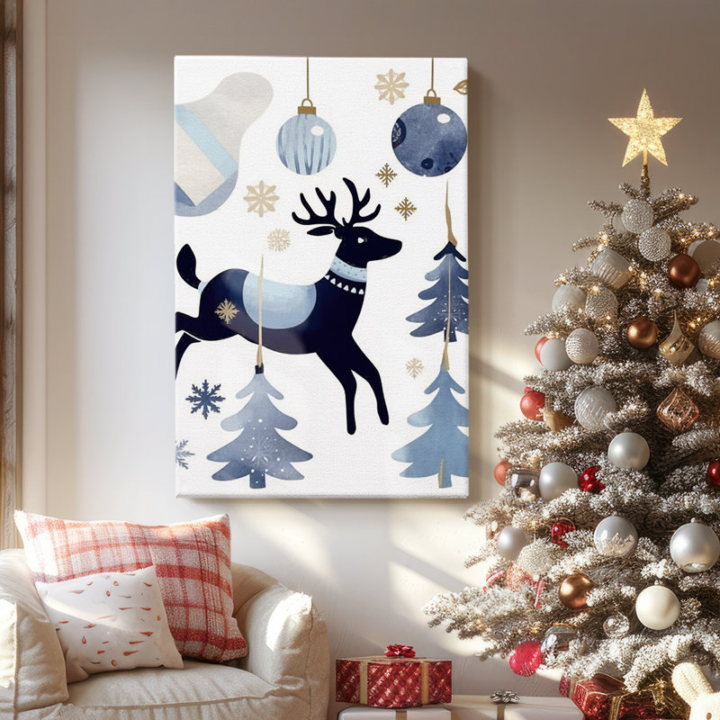 Toile tendue à motif de neige neige-crépuscule Carol-Premium, H 12 po x l 8 po