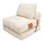 Canapé-lit convertible en velours côtelé blanc, pouf 2 en 1, canapé pliant rembourré de mousse pour la chambre ou le salon