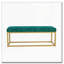 Banc de rangement avec structure en acier et cuir synthétique