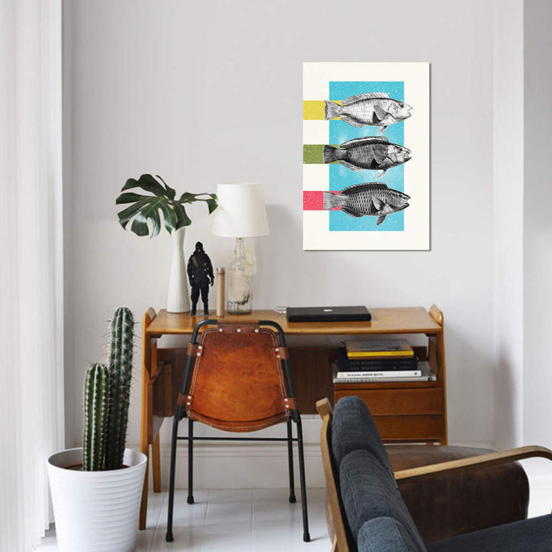 «Fish» par Danny Ivan, impression sur toile, H 60 po x l 40po x P 1,5 po, Pas de tapis, Toile tendue