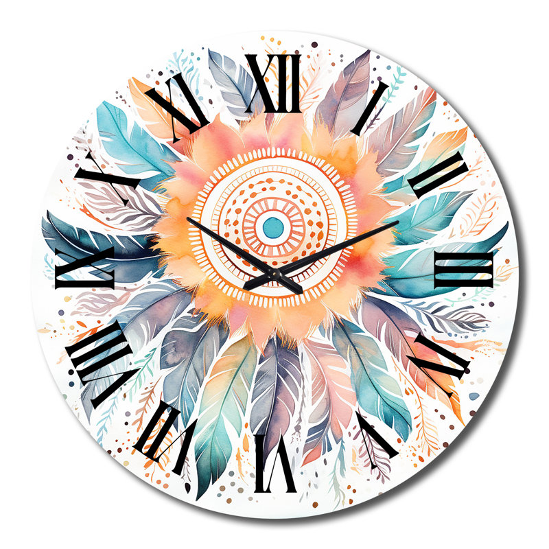 Horloge murale pastel Boho Dreamcatcher II, Très grand