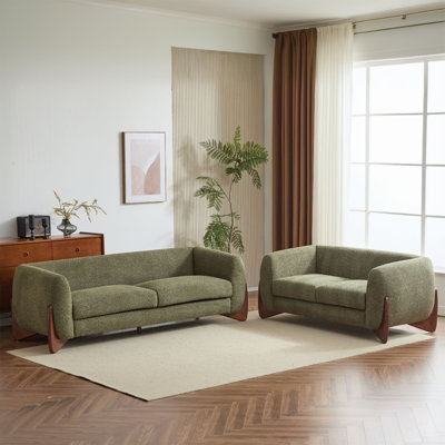Mariyan Boucle Upholstered 3-seater Sofa and Loveseat