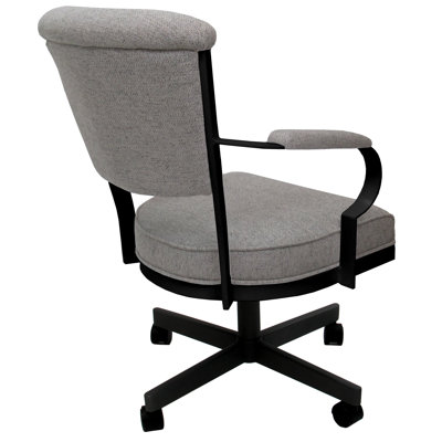 Metal Dining Caster Chair with Arms