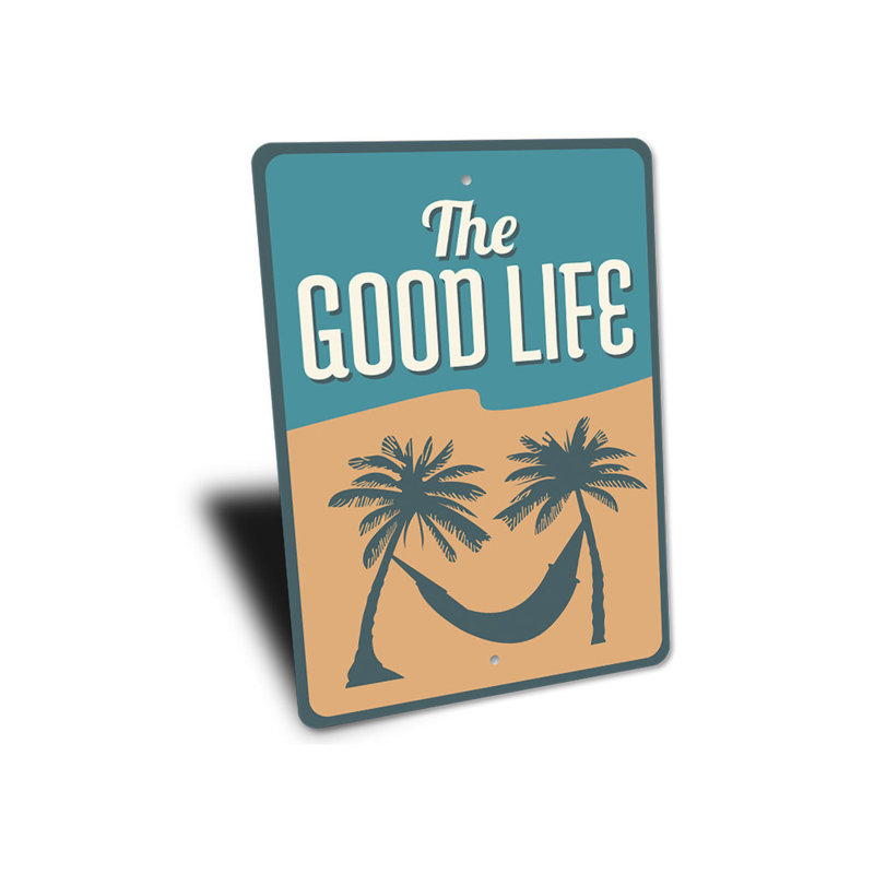 Plaque en aluminium Good Life, H 14 po x l 10 po x P 0,04 po