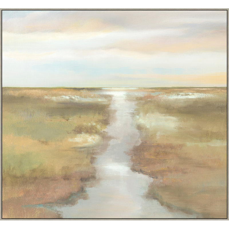 Serene Marsh - peinture sur toile à cadre flottant