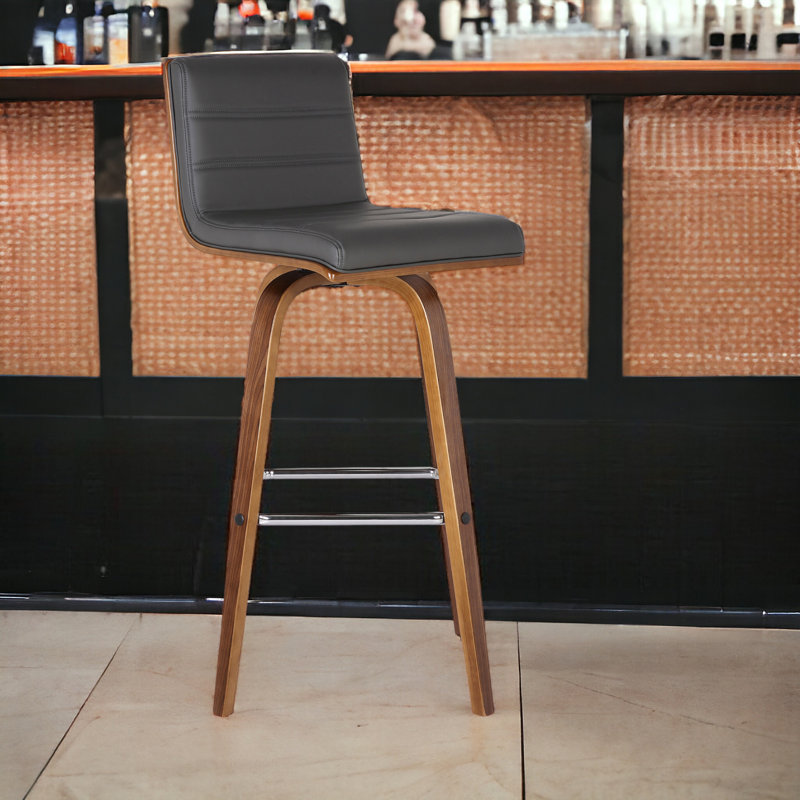 Chaise de bar pivotante 30 po, gris