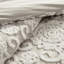 Housse de couette 100% coton taupe avec ornement en chenille ravissante