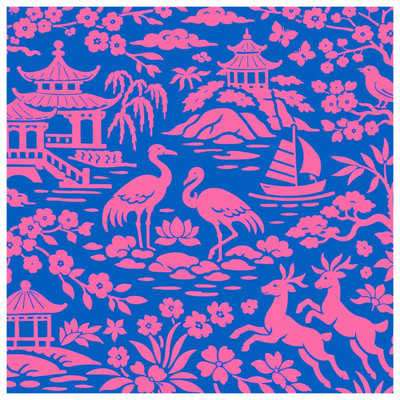 Pink Blue Scenic Landscape Double Sided Throw Pillows