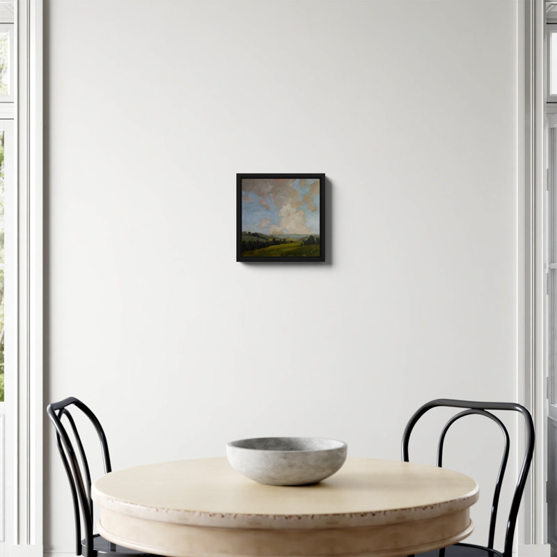 Impression de paysage français par Miss Mustard Seed, Toile avec cadre flottant noir, Non, H 12 po x l 12 po