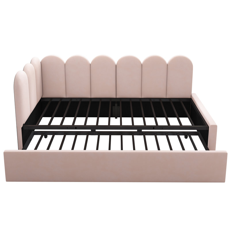 Upholstered with Trundle, Pink