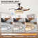 Retractable Ceiling Fan with Crystal LED Light & Remote - Quiet 6-Speed Reversible Motor