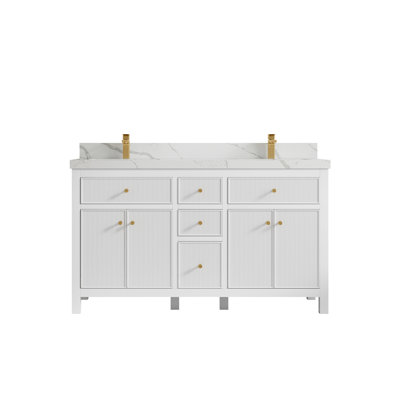 Meuble-lavabo double 60 po