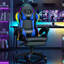 Fauteuil de jeu DEL avec fonction massage et repose-pieds-1077730319