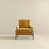 Dark Yellow Cushion/Walnut Frame sélectionné