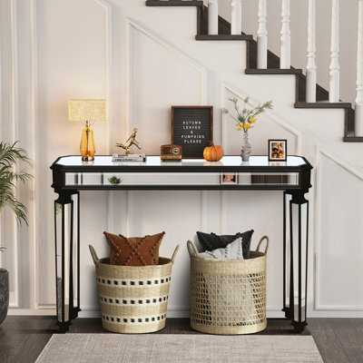 Black Mirror Console Table