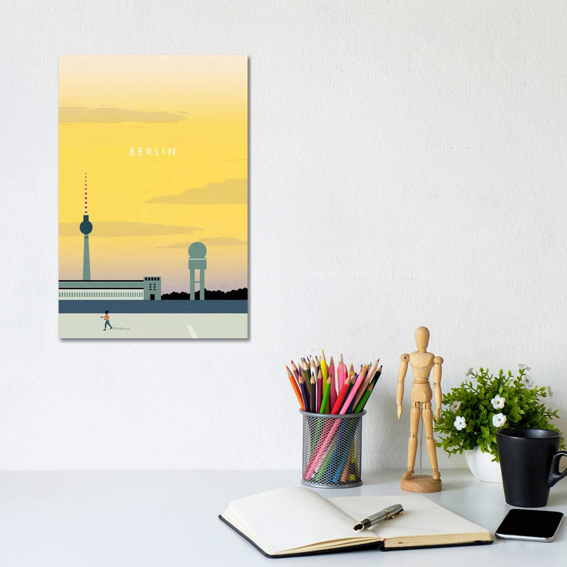 Berlin 1 Piece Wrapped Canvas Wall Art, 20.32 cm H x 30.48 cm W