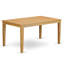 Ensemble de meubles de salle à manger 7 pièces comprenant une table de salle à manger rectangulaire et 6 chaises Parsons en tissu de lin Gotham foncé, chêne-750724373-750724372